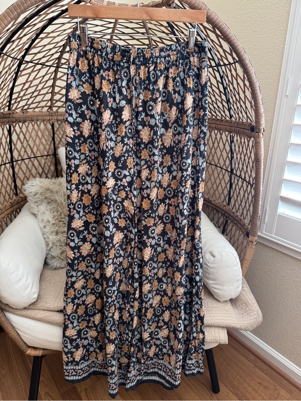 Natural Life Go With the Flow Wide Leg Palazzo Pant Large